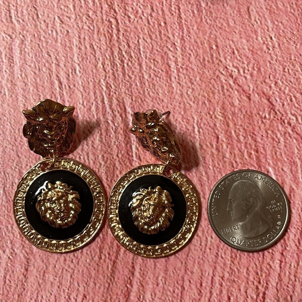 Sassy Studs Lion Drop Earrings - Picture 11 of 15
